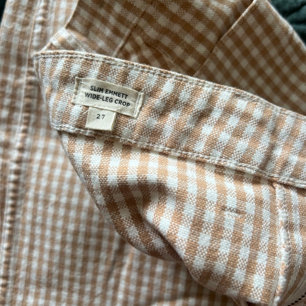 Madewell Tan Gingham Emmett Pants - Picture 4 of 4